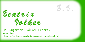 beatrix volker business card