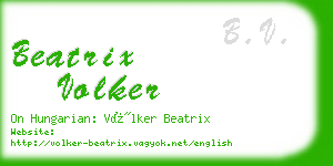 beatrix volker business card